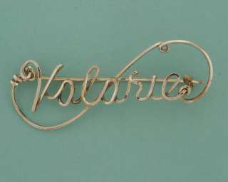 Personalized Name Pin, Brooch, Custom Wire Script Jewelry in Gold Wire 