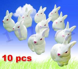 10 x Cute Baby Bath Toys Rubber Race rabbit white new  