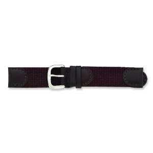 de Beer Brown Fabric Watch Band 18mm 