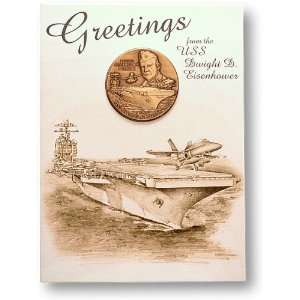  USS Dwight D. Eisenhower Coin Greeting Card Everything 