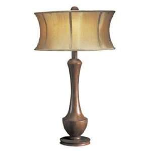    Solid Walnut Antique Coin Drum Table Lamp