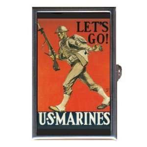  LETS GO U.S. MARINES WWII Coin, Mint or Pill Box Made in 