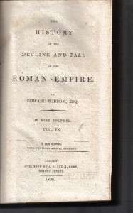 Gibbons Rome The Decline and Fall of the Roman Empire 1809 book 8 