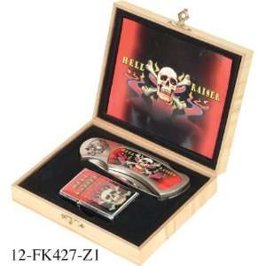  New Collectible Knife and Lighter Gift Skull Hell 