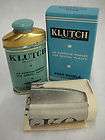 vintage klutch dental plate adhesive powder sample tin expedited 