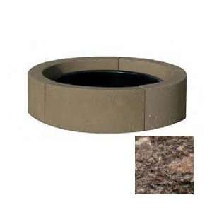   44 Dia. Concrete Fire Ring, Weather Stone Brown Patio, Lawn & Garden