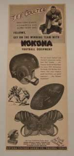 1953 TEX COULTER Nokona football equipment ad  