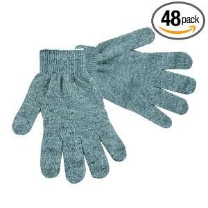  Work Gloves, Heavyweight Gray Polyester/Cotton String Knit, Knit 