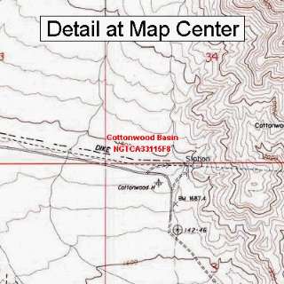  USGS Topographic Quadrangle Map   Cottonwood Basin 