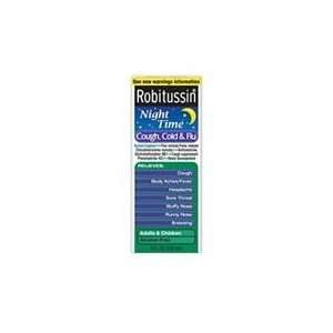  Robitussin Cough, Cold & Flu Nighttime Syrup 4oz Health 