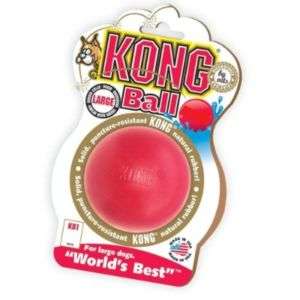 KONG Rubber Ball Dog Chew Toy Puncture Resistant Large  