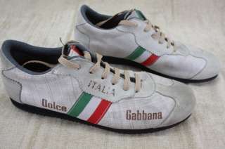 Mens D&G Dolce Gabbana Italy Flag Sneakers 8.5 NEW  