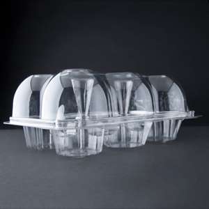 Hinged High Dome Clear Cupcake Container   150 / CS  