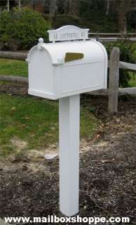 Whitehall Mailbox   Cast Aluminum Post Mount Mail box  