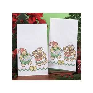   Gingerbread Delight Towel Set Stamped Cross Stitch Kit