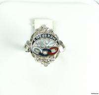 DAUGHTERS OF REBEKAH   Odd Fellows 10k White Gold RING  