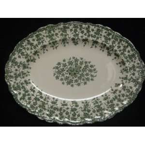  CROWN DUCAL PLATTER, 14 EARLY ENGLISH IVY (GREEN 