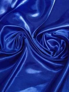 Polyester Satin dress Lining Fabric Yardage Royal Blue  