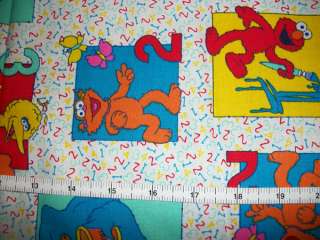   Street Elmo, Cookie, Big Bird 123 Cotton Fabric Quilt Curtains  