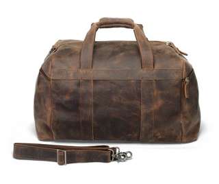 Rustic Large Leather Duffle Bag Overnight Travel Case Luggage Carry On 