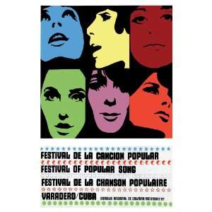 11x 14 Poster. Festival de la cancion popular, Musical Poster. Decor 
