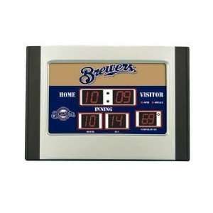   Brewers Desktop Scoreboard Clock with Alarm