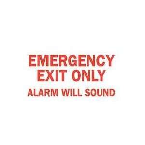 Sign,7x10,emergency Exit Only Alarm   BRADY  Industrial 