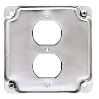 RACO 4 SQUARE METAL ELECTRICAL BOX COVER  