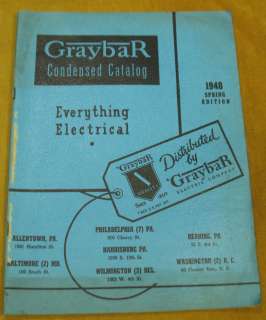 GRAYBAR ELECTRIC Catalog Electrical Asbestos Wire 1948  