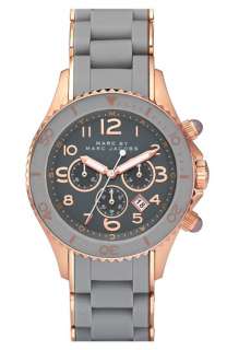 MARC BY MARC JACOBS Rock Chronograph Silicone Bracelet Watch 