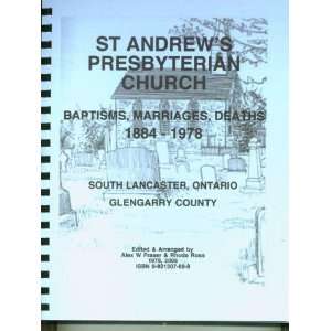 St. Andrews Presbyterian Church Baptisms, Marriages, Deaths, 1884 