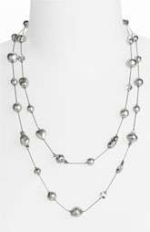 Dabby Reid Ltd. Long Glass Pearl & Crystal Necklace $98.00