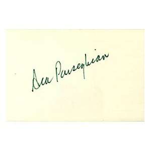  Ara Parseghian Autographed / Signed 3x5 Card Sports 