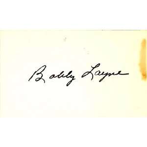  Bobby Layne Autographed 3x5