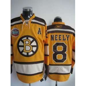 Cam Neely #8 Yellow NHL Boston Bruins Hockey Jersey Sz48