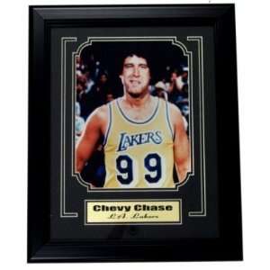 Chevy Chase Fletch Lakers w/Afro 8x10 Framed w/Plate