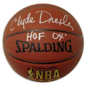Clyde Drexler Autographed Basketball
