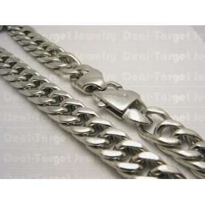 Stainless Steel 316L Mens Curb Cuban Link Heavy Chain Necklace 25 