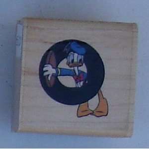  Donald Duck (O) Wood Mounted Alphabet Letter Rubber Stamp 