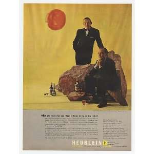 1955 Maurice Evans Fred Allen Heublein Cocktails Print Ad (17004 