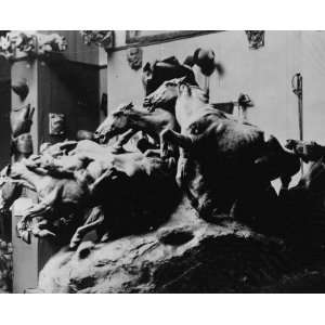  1904 photo Sculpture, by Gutzon Borglum, of a group of 