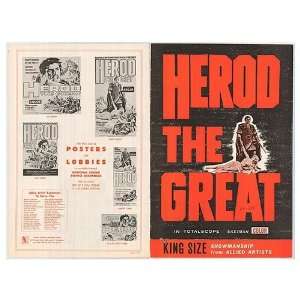  Herod The Great Original Movie Poster, 12 x 18 (1959 