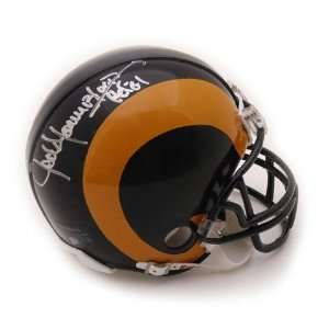 Jack Youngblood Autographed Throwback Mini Helmet with Hall of Fame 