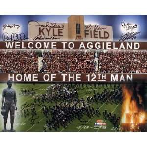  Jackie Sherrill signed Texas A&M Aggies 12th Man Greats 