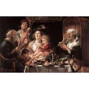   Jacob Jordaens   24 x 16 inches   As the Old Sang t