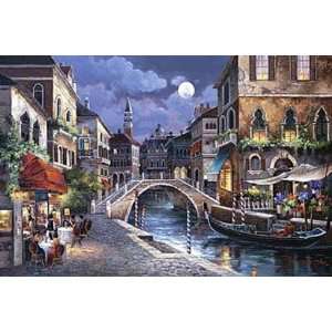  James Lee 36W by 24H  Streets of Venice II CANVAS Edge 