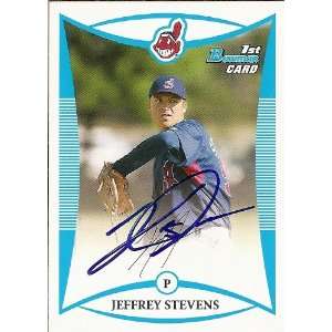  Chicago Cubs Jeffrey Stevens Signed 2008 Bowman Card 
