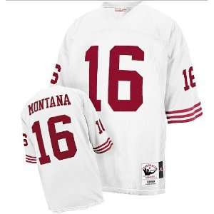 Joe Montana #16 San Francisco 49ers Replica Throwback NFL Jersey White 