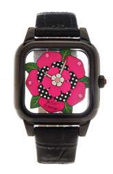Betsey Johnson Lots n Lots of Time Flower Dial Watch $195.00