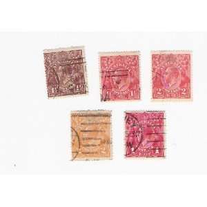  Vintage Australia King George Stamps 